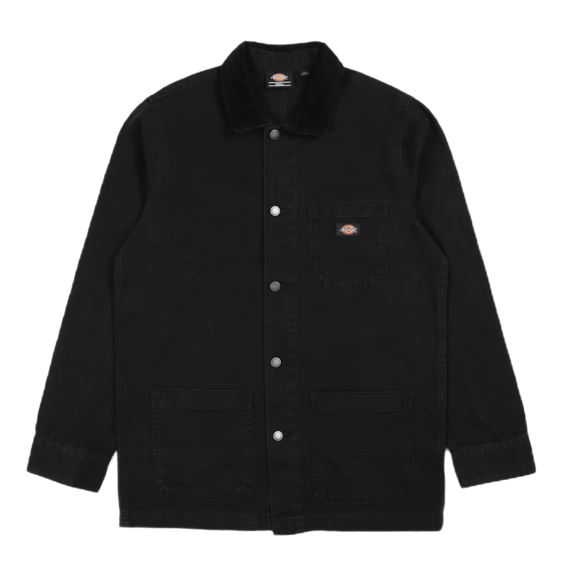Duck Lined Chore Jacket Stone Washed Black