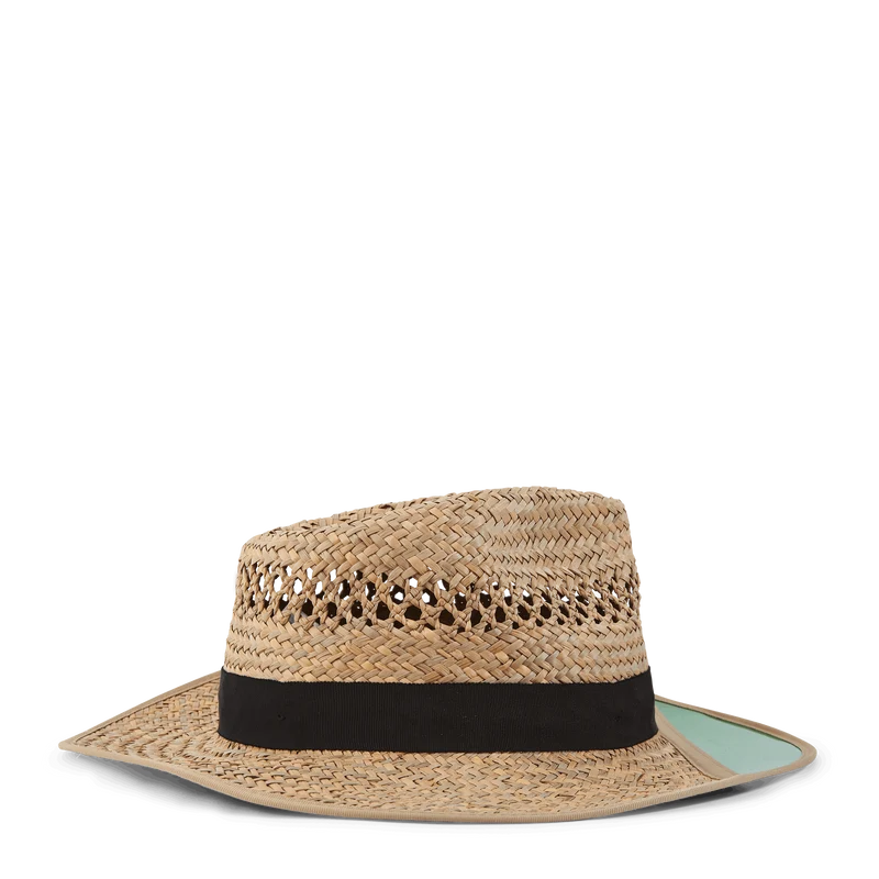 Hunter Straw Fedora Tan