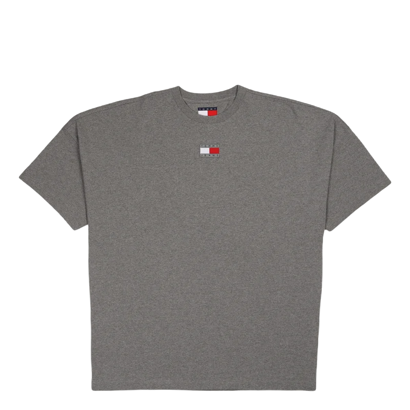 Tjcu Split Hem Flag Tee Mid Grey Heather