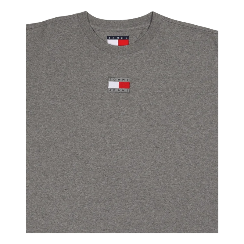Tjcu Split Hem Flag Tee Mid Grey Heather