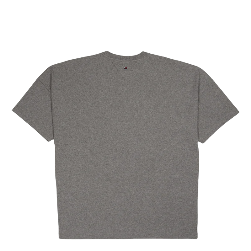 Tjcu Split Hem Flag Tee Mid Grey Heather