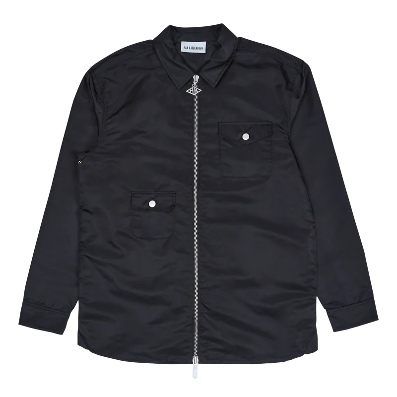 Army Zip Overshirt Black