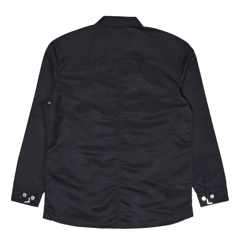 Army Zip Overshirt Black