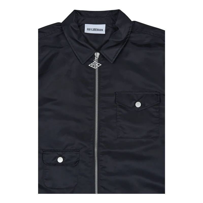 Army Zip Overshirt Black
