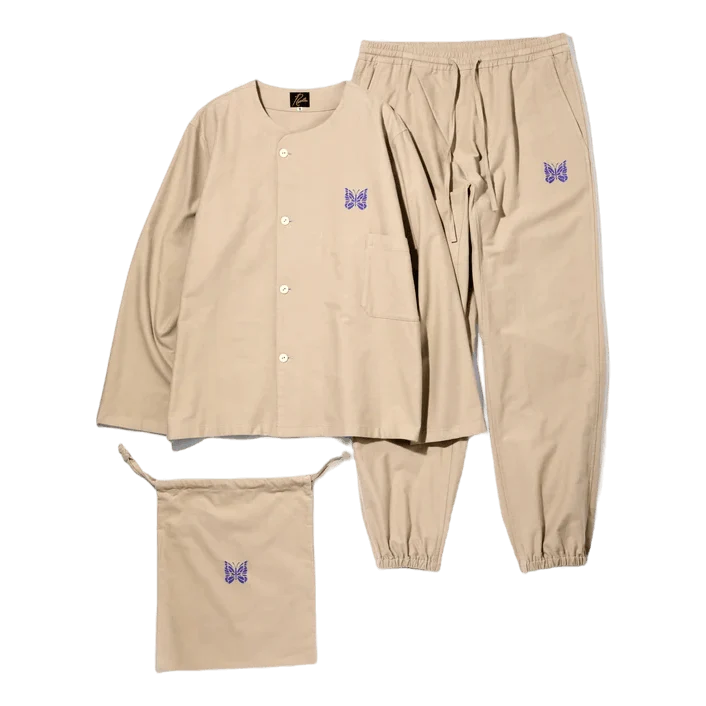 Pajama Set - Cotton Flannel Beige