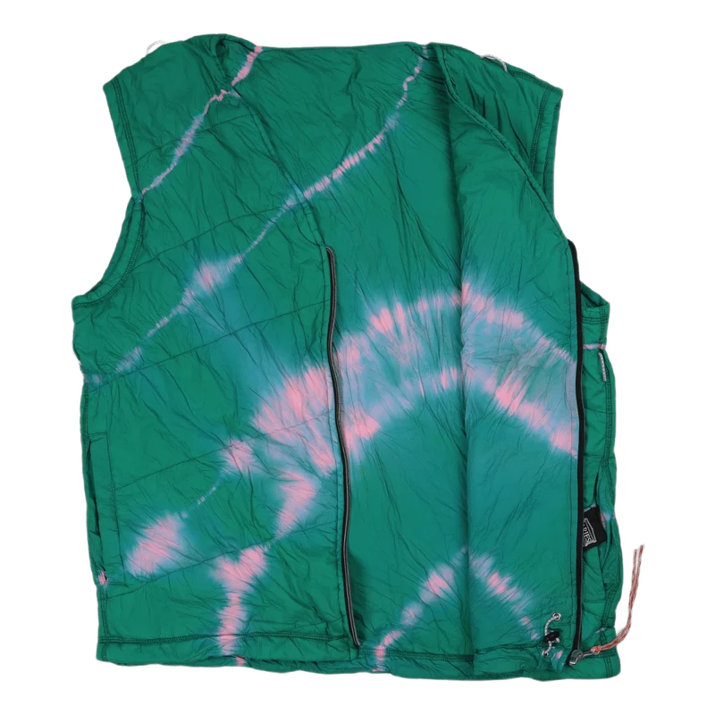 Tie-dye Padded Liner Gilet Pink/aqua