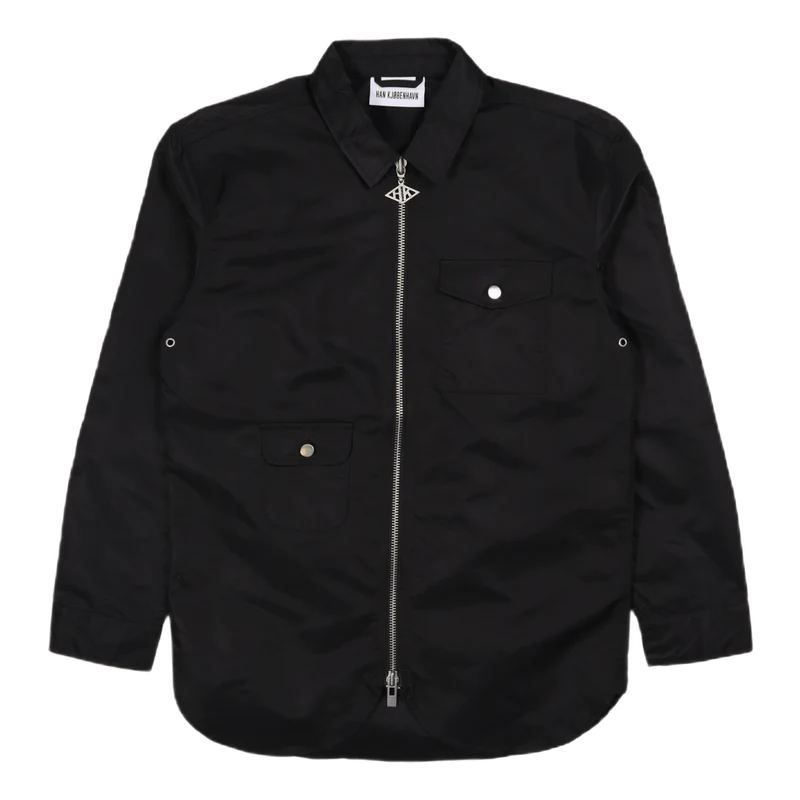 Army Shirt Zip Black