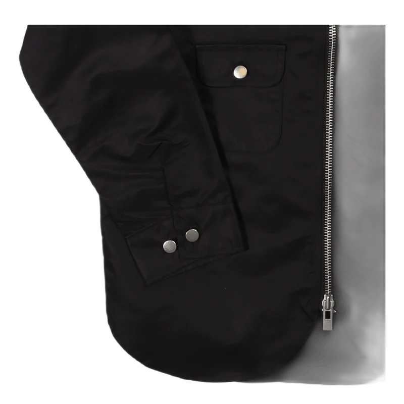 Army Shirt Zip Black