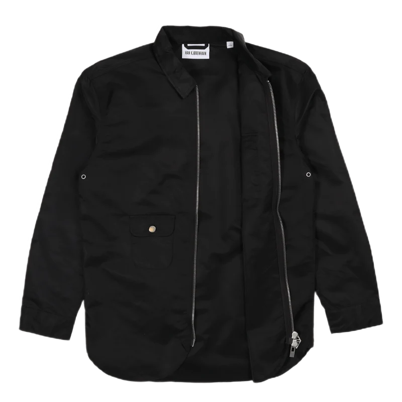 Army Shirt Zip Black