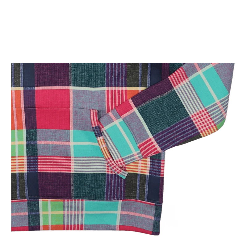 Polo Sport Madras-Print Hoodie Madras Print Pink Multi