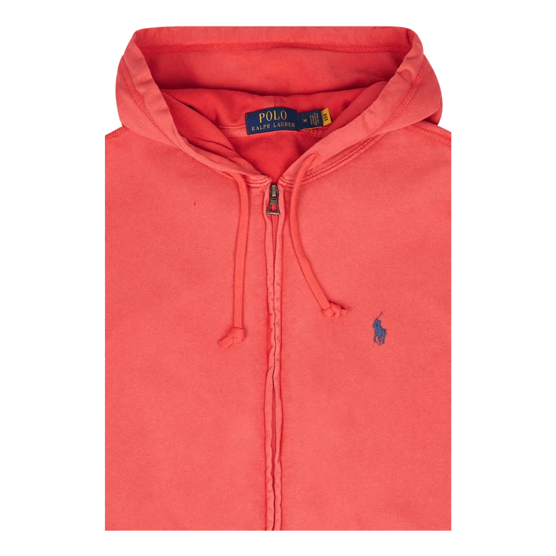 Spa Terry Full-Zip Hoodie Red Reef