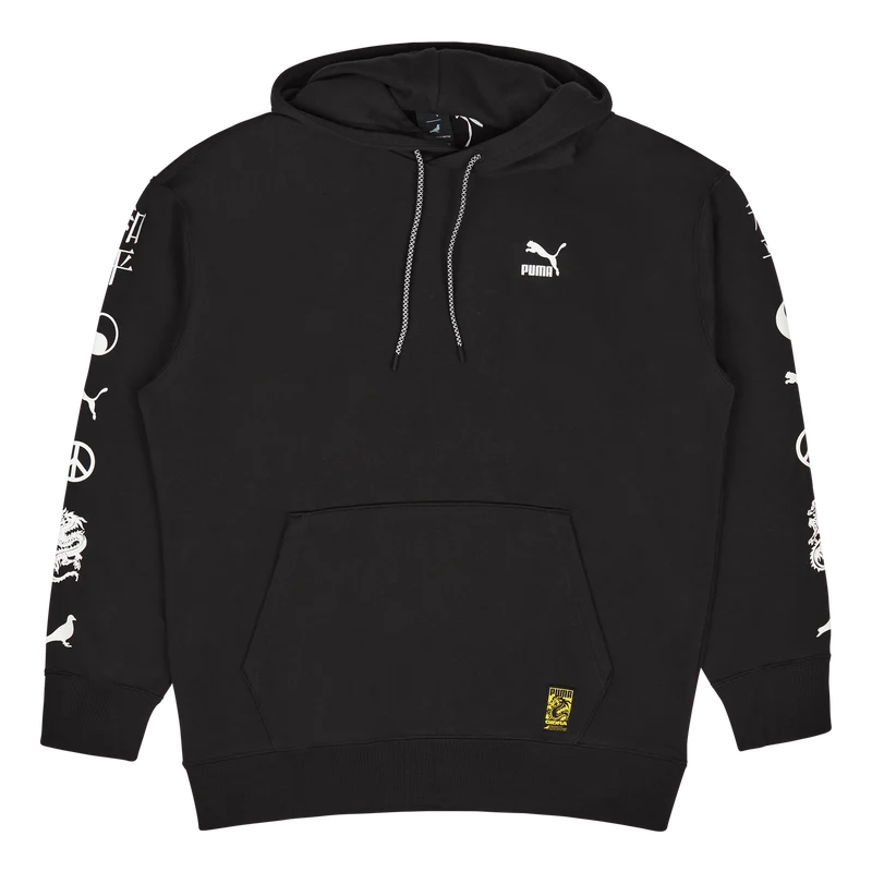 Puma X Staple Graphic Hoodie T Black