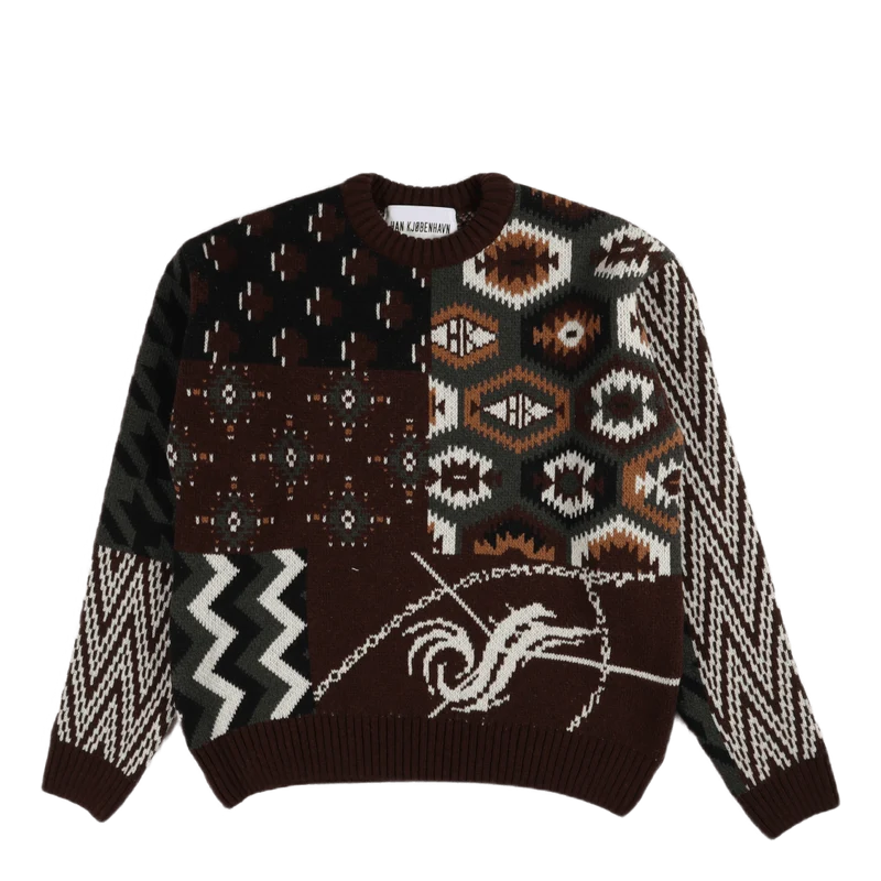 Bulky Vintage Knit Multi Colour