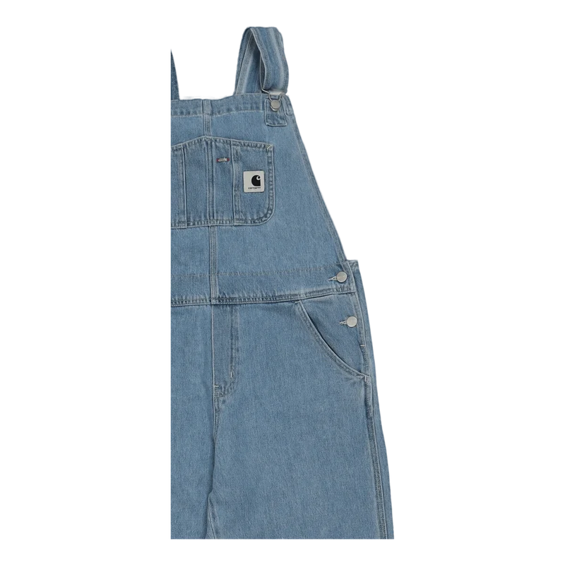 W' Bib Overall Straight Blue
