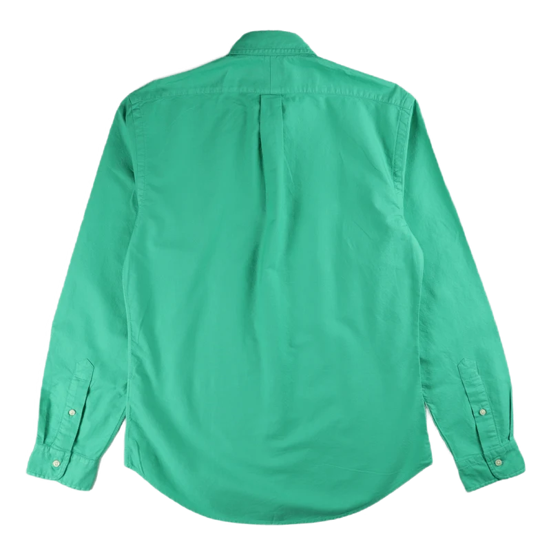 Slim Fit Garment-Dyed Oxford Shirt Cabo Green