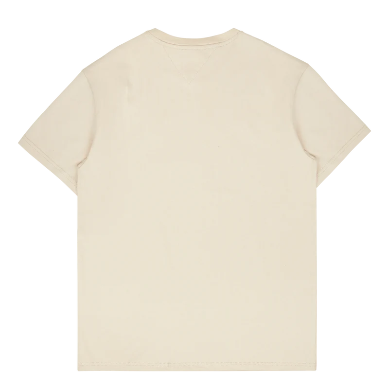 Tjm Clsc Tommy Xs Badge Tee Beige