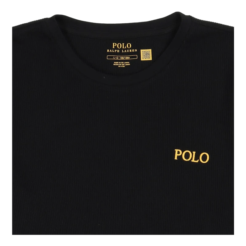L/s Crew-crew-sleep Top Polo Black Gold Bugle Pp