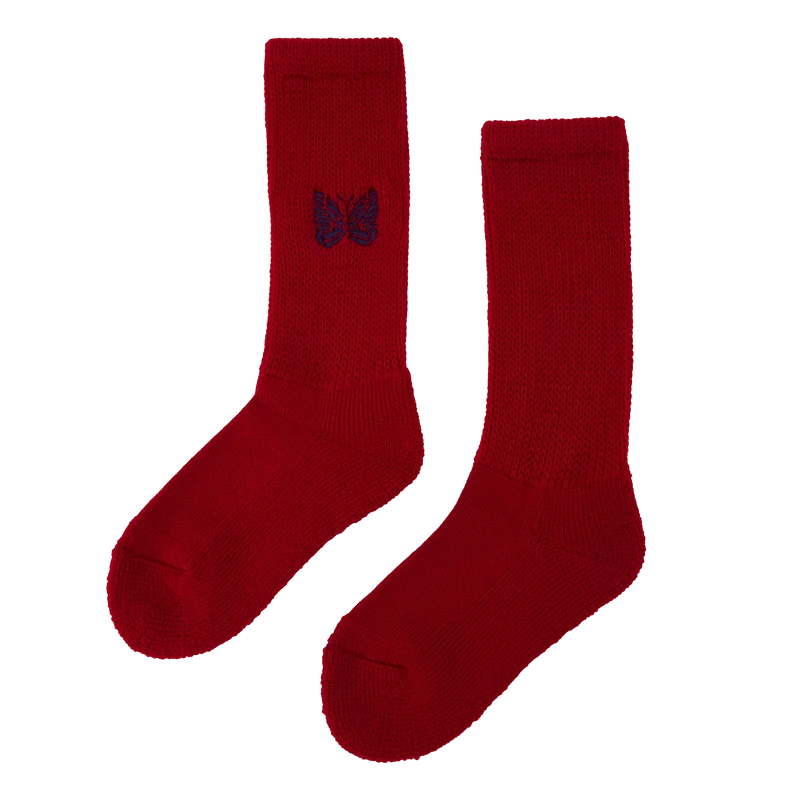 Pile Socks - Merino Wool Red