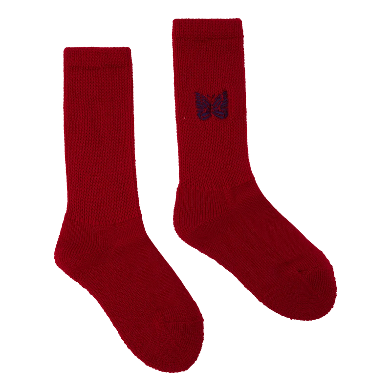 Pile Socks - Merino Wool Red