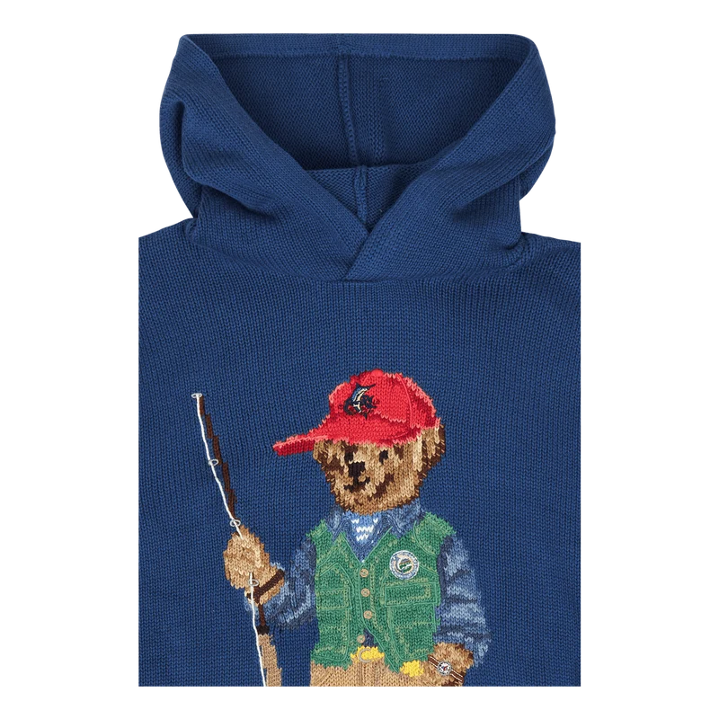 Polo Ralph Lauren Knitted Bear Hoodie Old Royal