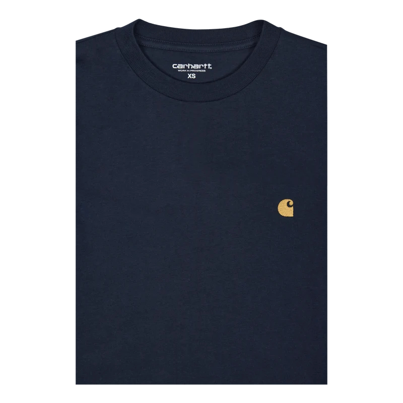 L/s Chase T-shirt 100% Cotton Dark Navy / Gold