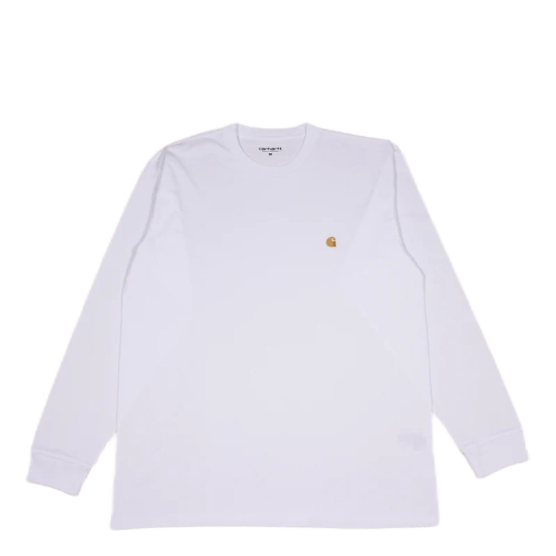L/s Chase T-shirt 100% Cotton White / Gold