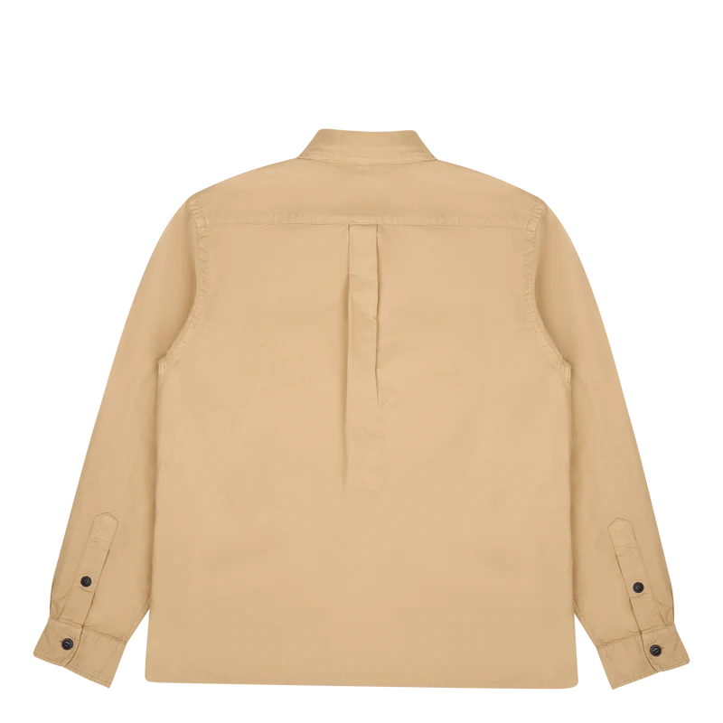 Garment-Dyed Oxford Overshirt Surrey Tan