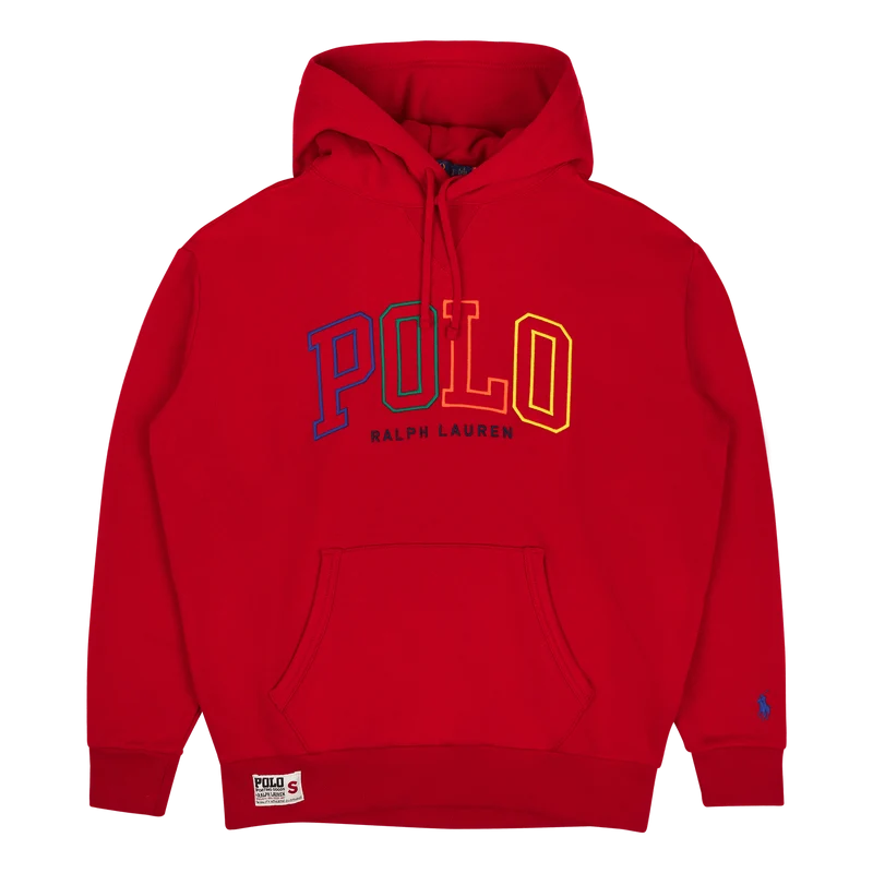 Big Fit Logo Fleece Hoodie RL 2000 Red