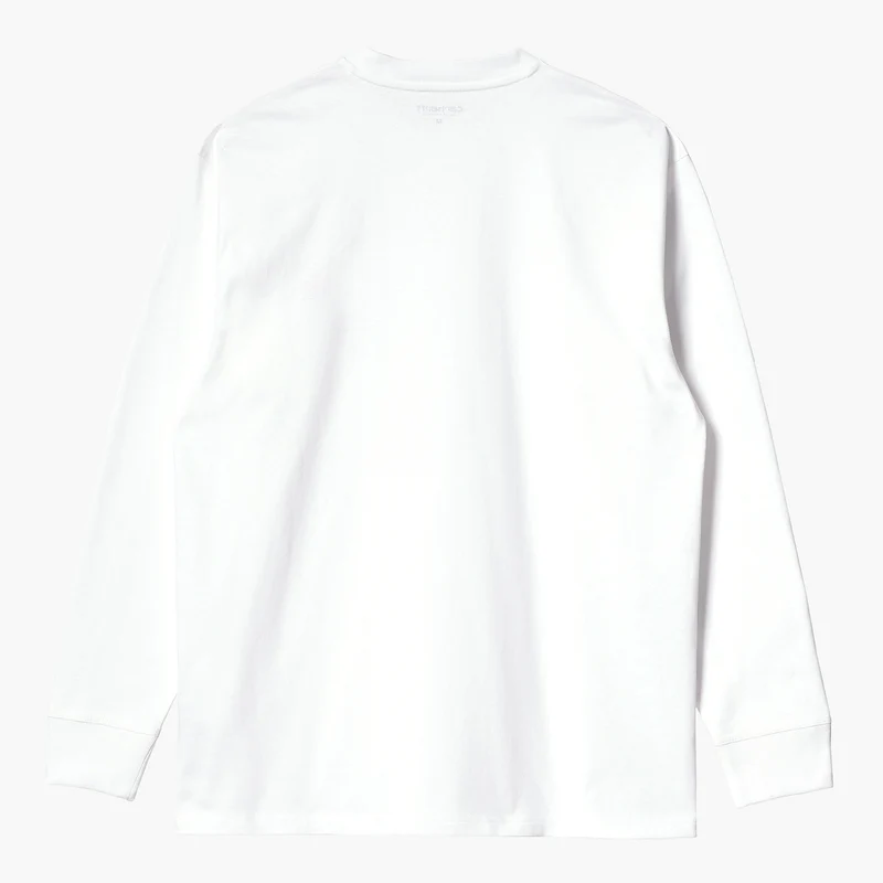 L/s American Script T-shirt White