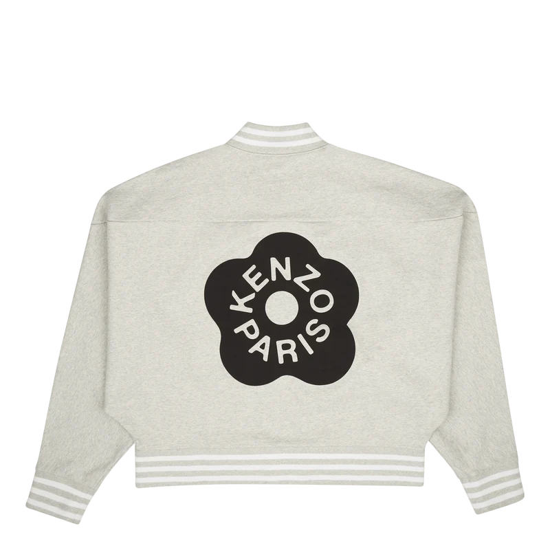 Zip Up Sweatshirt Boke Flower Pale Grey