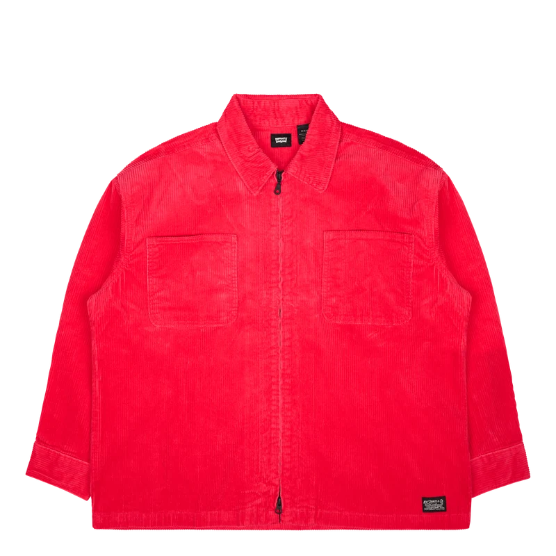 Skate Cord Coat Red