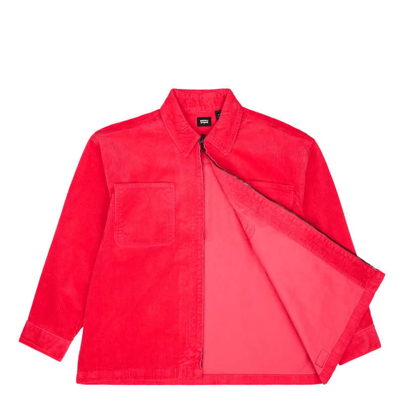 Skate Cord Coat Red