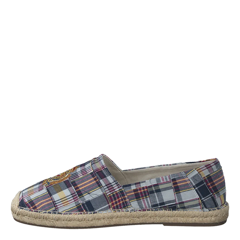 Cevio Crest Madras Espadrille Blue Multi