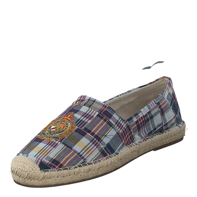 Cevio Crest Madras Espadrille Blue Multi