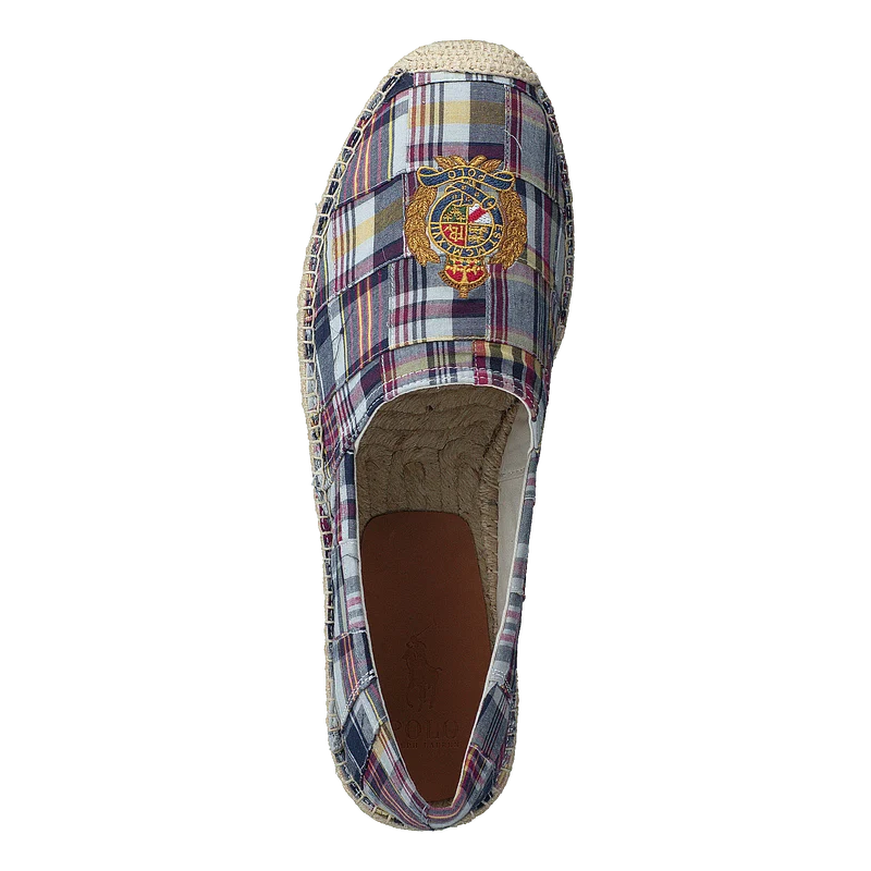 Cevio Crest Madras Espadrille Blue Multi