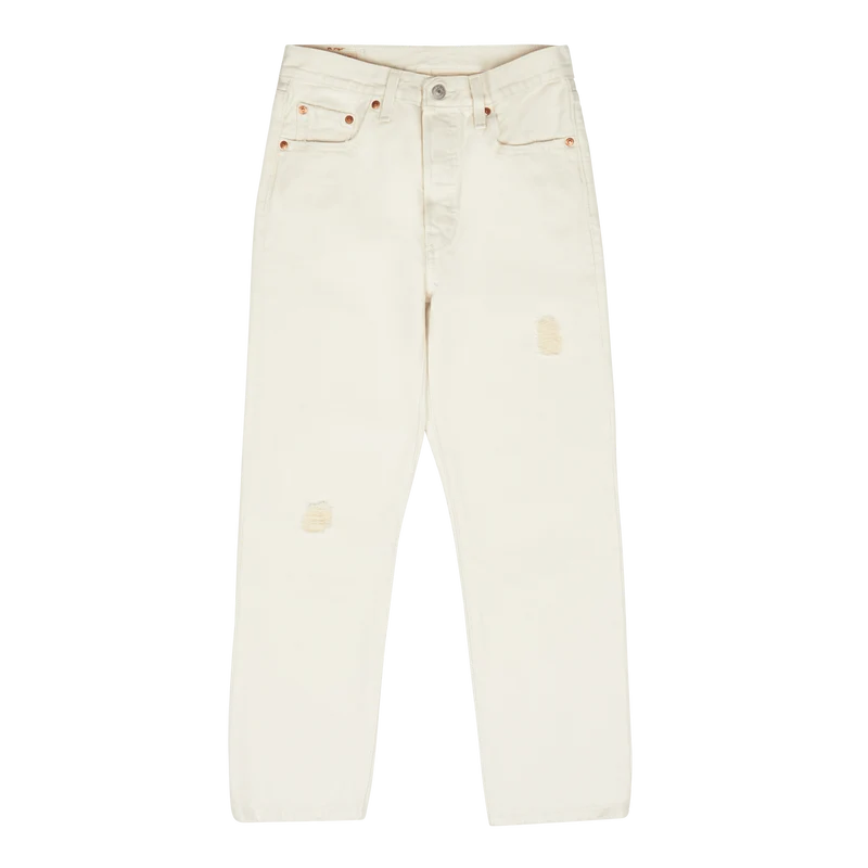 501 Crop Z7309 White Destructed