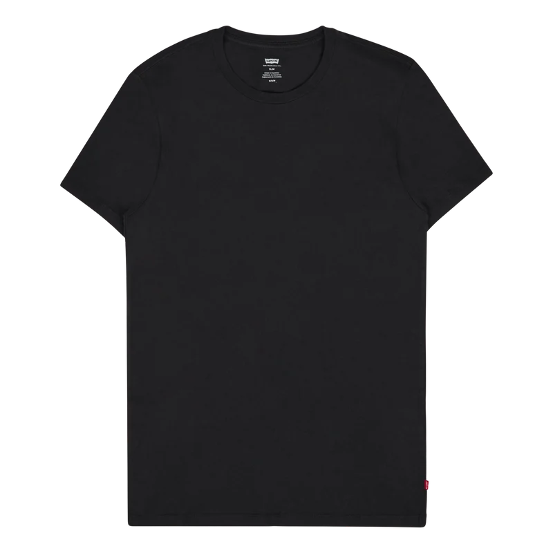 Slim 2pk Crewneck 1 Two-pack Tee Black + Black