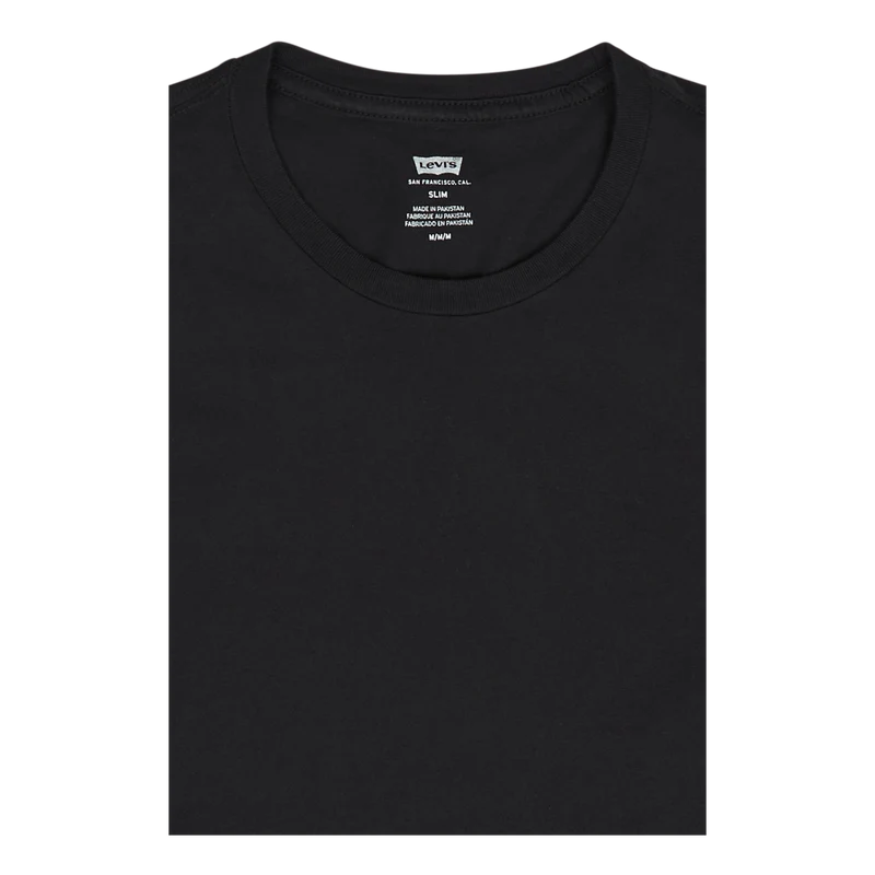 Slim 2pk Crewneck 1 Two-pack Tee Black + Black