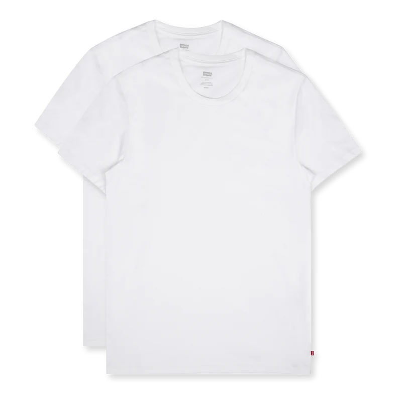 Slim 2pk Crewneck 1 Two-pack Tee White + White