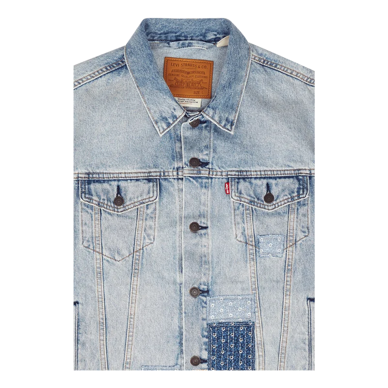 The Trucker Jacket Z8202 Light Indigo Destructed