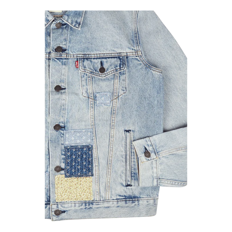 The Trucker Jacket Z8202 Light Indigo Destructed