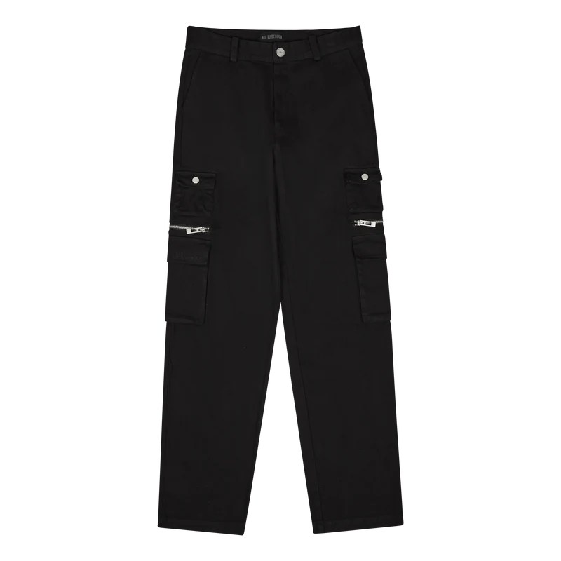 Cotton Cargo Trousers Black