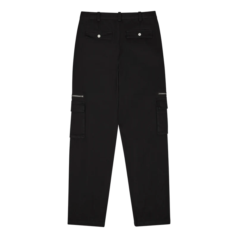 Cotton Cargo Trousers Black