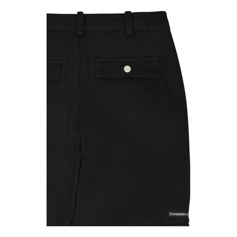 Cotton Cargo Trousers Black