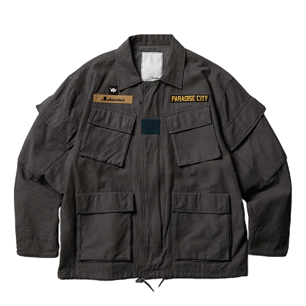 Garmentdyed Tactical Jacket Charcoal