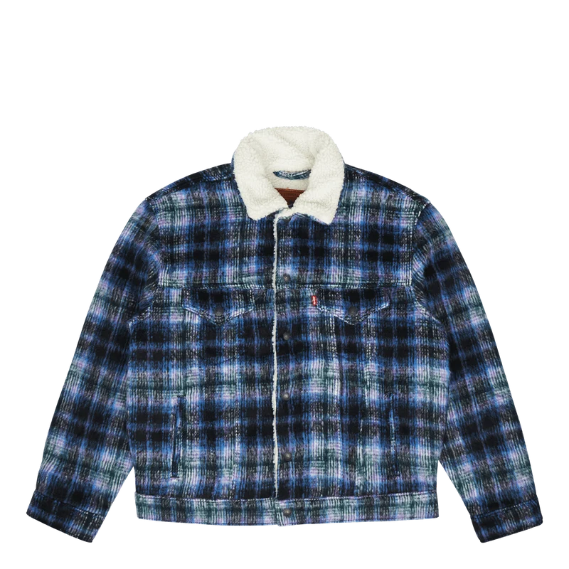 Vtg Fit Sherpa Trucker Jack