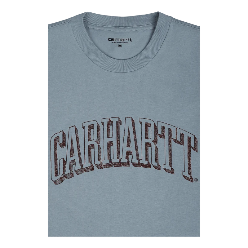 S/s Scrawl Script T-shirt Misty Sky / Corvina