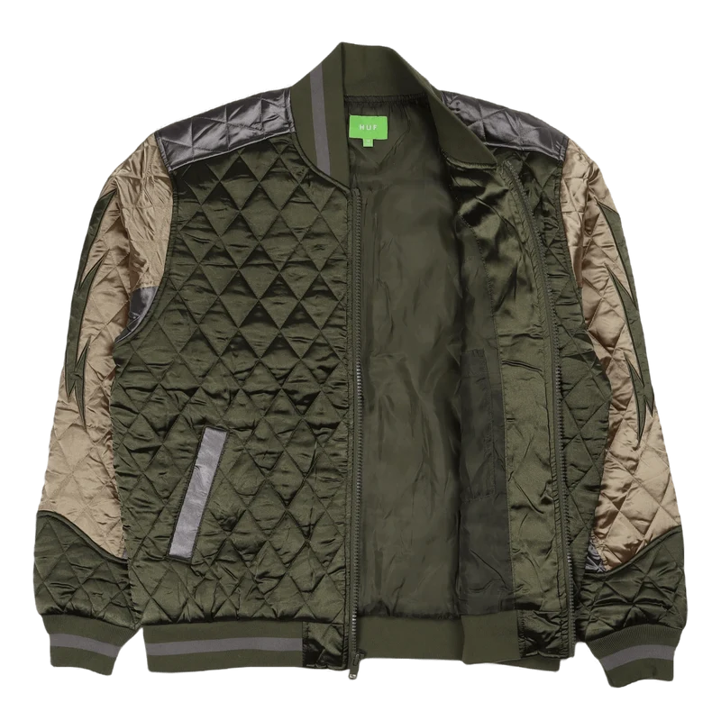 Lightining Bomber Jacket Olive