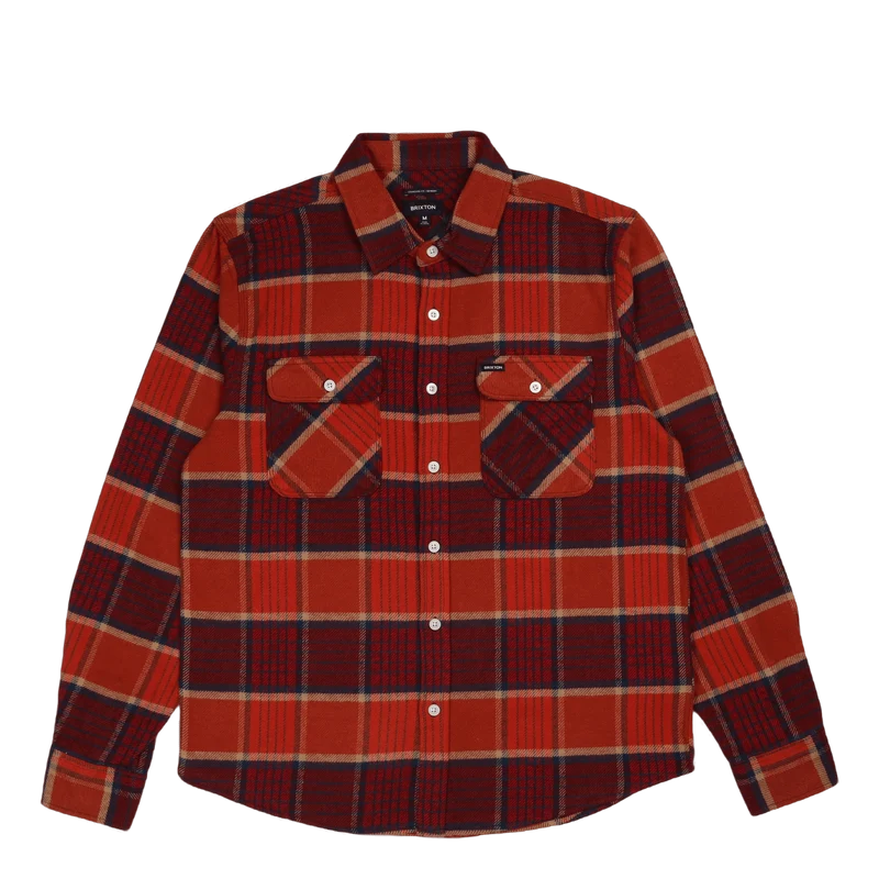 Bowery L/s Flannel Mahogany/burnt Henna/mars Red