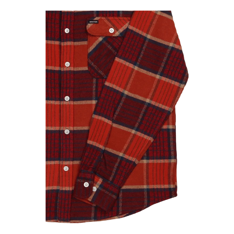 Bowery L/s Flannel Mahogany/burnt Henna/mars Red